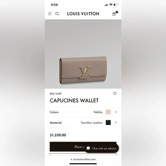 Authentic Louis Vuitton Capucines wallet - Picture 17 of 17